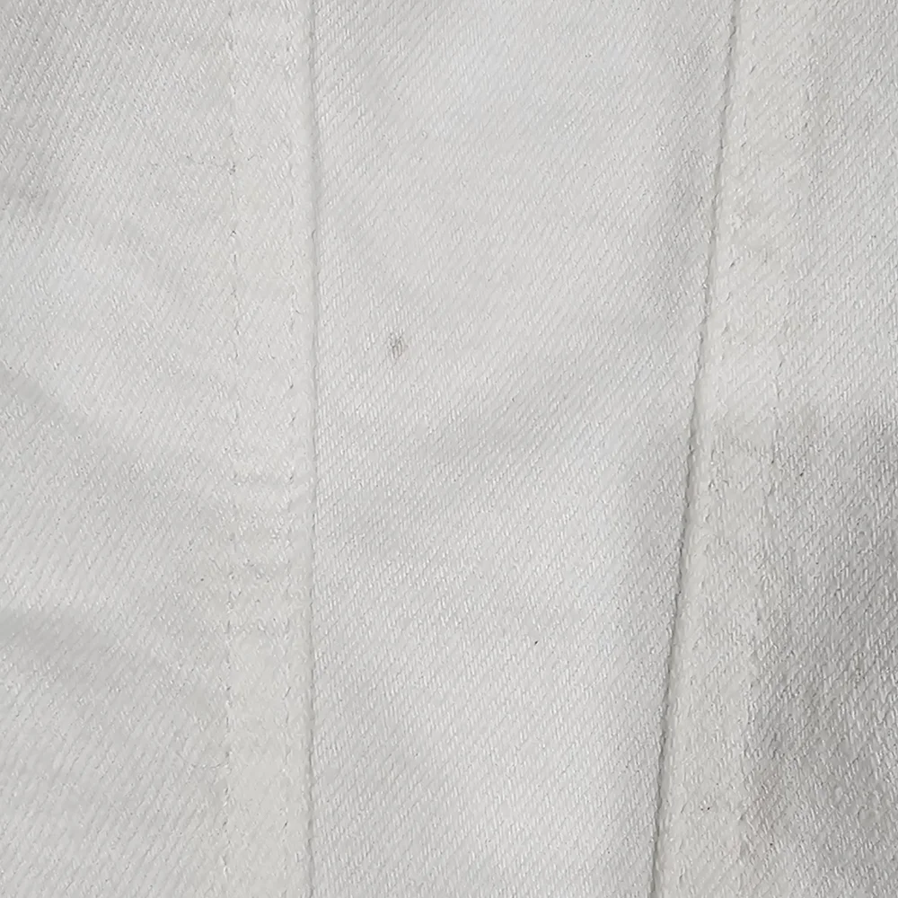 COPY - Women optic white "Guess" peplum denim jacket with floral applique on th… - Picture 3 of 6